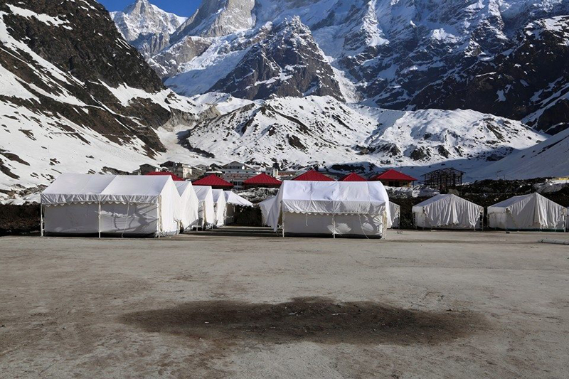 Closer View of Tents in Kedarnath
