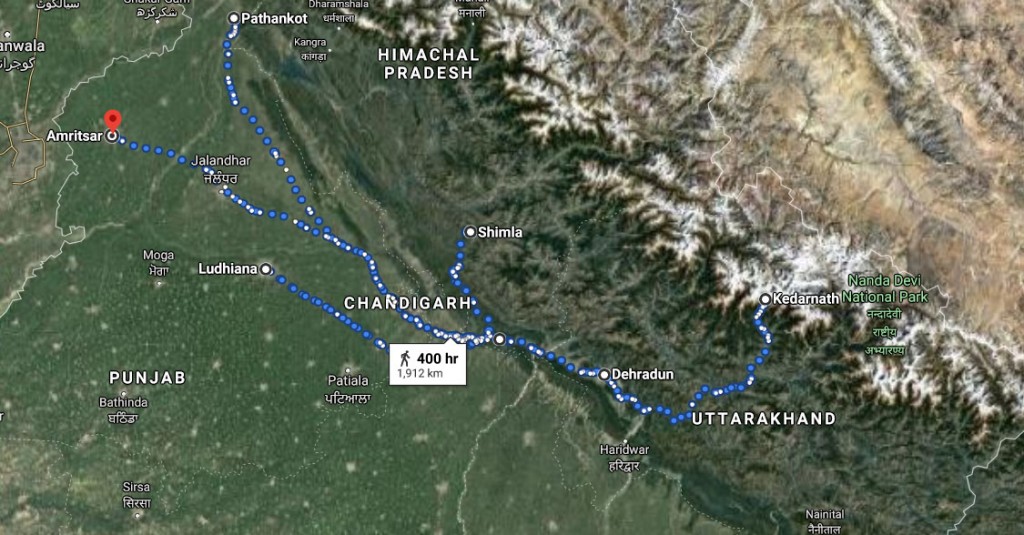 Dehradun to Kedarnath Road Route Map - How to Reach Kedarnath from Dehradun